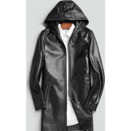 Genuine Leather Jacket Real Sheepskin Leather Jacket Men Spring Autumn Windbreaker Leather Coats Veste Cuir Homme 6173 YY372