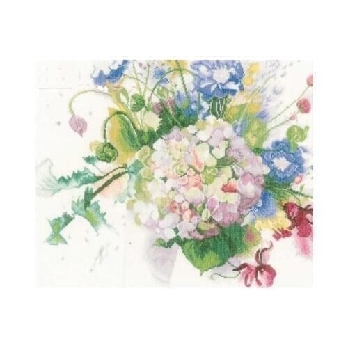 A-Counted Cross Stitch Kit Cross stitch RS cotton with cross stitch Lanarte pn-0151018 Hydrangea