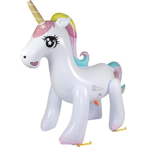 Inflatable Unicorn Swimming Float Pool Float Ride-On Swimming Toy Children Water Holiday Party Toys Piscina