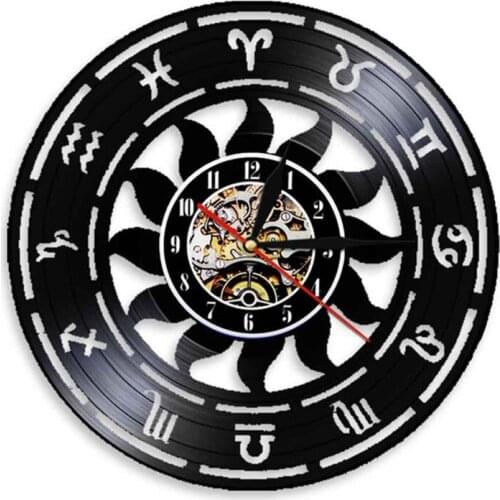 The Little Mermaid Ariel Vinyl Record Wall Clock Modern Design Home Decorative Hanging LED with 7colors Wall Clock