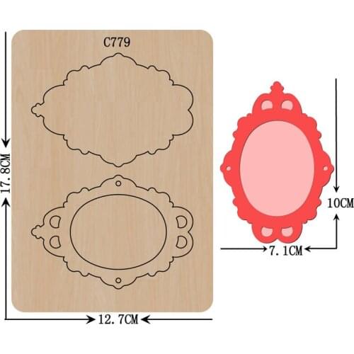New Mirror, photo frame Wooden die Scrapbooking C-779 Cutting Dies Multiple sizes