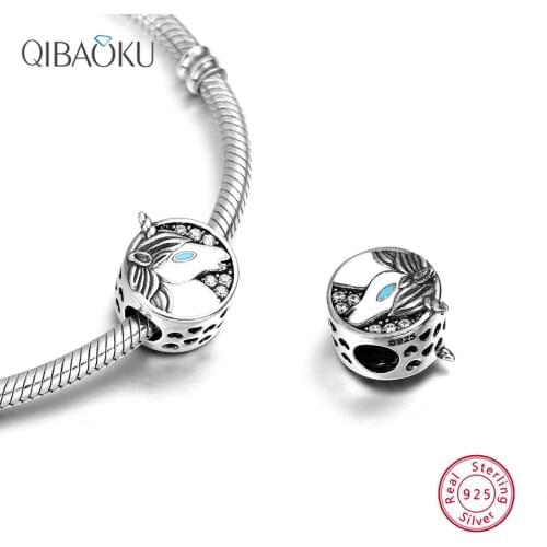 S925 Sterling Silver Beads Adorable Enamel Fit Original Charm Bracelet DIY Jewelry for Women Charms for Jewelry Making