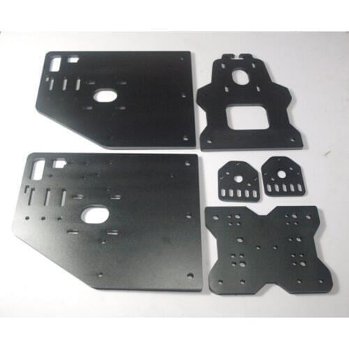 OX CNC machine parts black color OX X Axis Front Plate+OX_Y_Gantry_Plate6mm+OX Back X Axis Plate motor plate+threaded rod plate