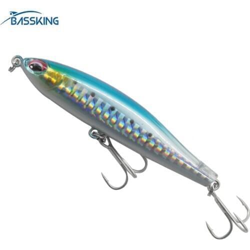 BASSKING Pencil Bait 80mm 16g Lower Middle Fishing Lure Treble Hook Isca Artificial Para Pesca Leurre Fishing Wobblers Lure Bait