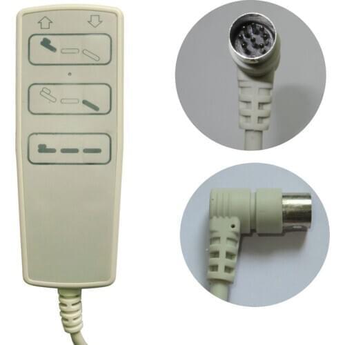 Hand Control for Electric Beds,Actuator Remote Control,hospital Bed Controller 6-Button (8 Pin) Care