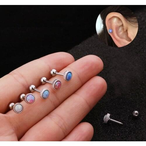1PCS 16G 6mm Ear Bars Earrings Ring Stud Piercing Lip Tragus Helix Piercing Stud Barbell Body Jewellery