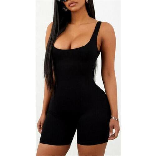 Sexy Women Playsuit Clubwear Summer Sleeveless Bodycon Party Jumpsuit Solid Color Women Backless Romper Hot Trousers Body Mujer