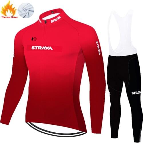 Strava Winter Thermal Fleece Mallots Экипировка Для Велоспорта Camisa Jersey Ciclismo Masculino Maillot Ciclismo Hombre