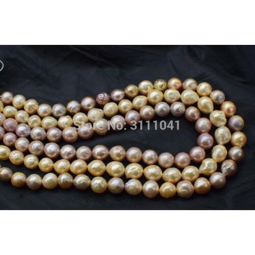 Loose beads white/pink /purple freshwater pearl rebron keshi 10-12mm 15inch for DIY jewelry making FPPJ wholesale nature