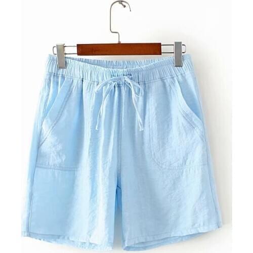 Plus Size XL-4XL Black Shorts Solid Summer Casual Shorts