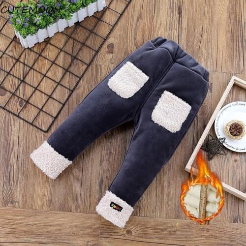 Winter Warm Velvet Sweatpants For 1-6 Yeas Baby Boys Girls Casual Sport Pants Jogging Kids Children Trousers Keep Warm