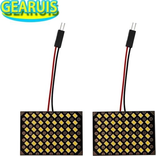 100set Dome light 48 SMD 2835 LED 3.6W 0.3A Car Vehicle Panel Lamp Auto Interior Reading Lamp Bulb Light Dome Festoon BA9S 12V