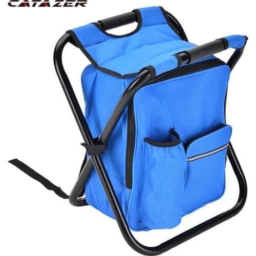 2 in 1 Fishing Backpack Chair Stool Folding Fishing Chair Bag Convenient Wear-resistantv for Outdoor Hunting Climbing Equipment
