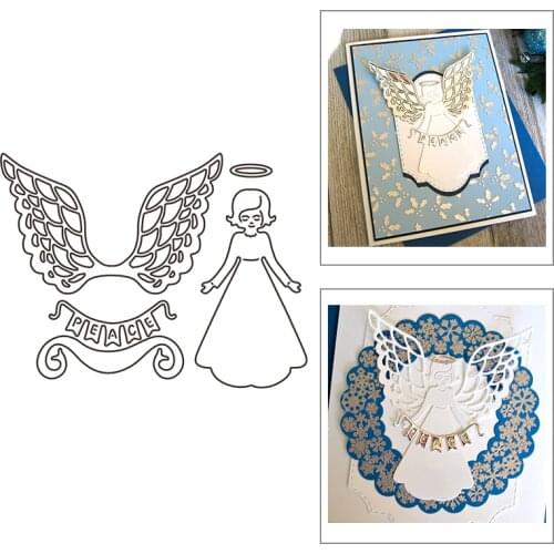 2021 New Angel Wing Pattern Metal Cutting Dies For DIY Craft Making Greeting Card Album Paper Scrapbooking No Clear Stamps Sets