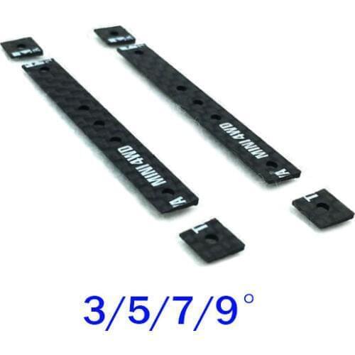 3/5/7/9 Degree Angle Gasket Carbon Fiber Long Short Gasket Guide Roller Angle Adjust Plate 15495 For Tamiya Mini 4WD Car Model