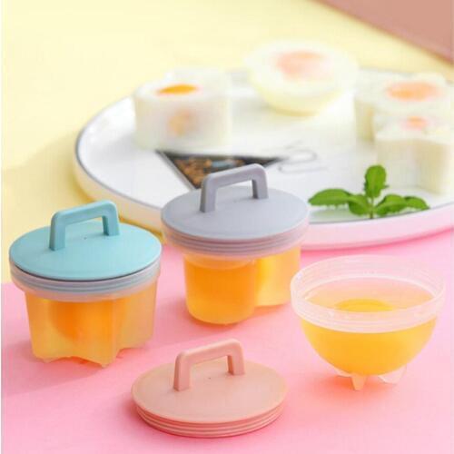 4PCS Egg Poacher Set Creative Egg Steamer Egg Cooker With Lid Handle For Kitchen