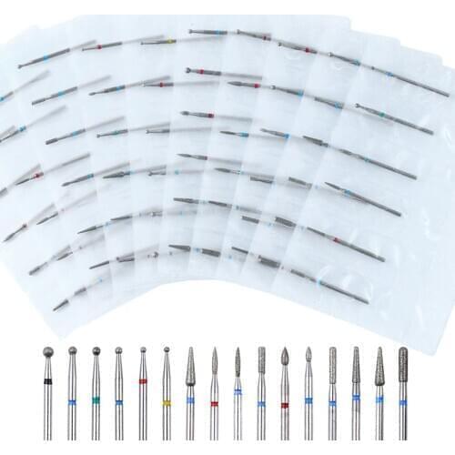 6pcs/lot 6Type Diamond Rotate Burr Electric Nail Drill Bits Milling Cutters For Manicure Cuticle Remove Clean Nail File Art Tool