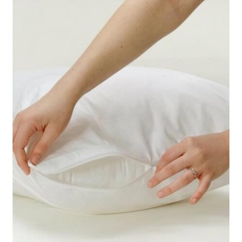 6 Piece Soft Colours Zippered Pillow Cushion Cover White Cushion Cover Cotton Fabric Home Bed Healty Sleeping Bedding Sensitive