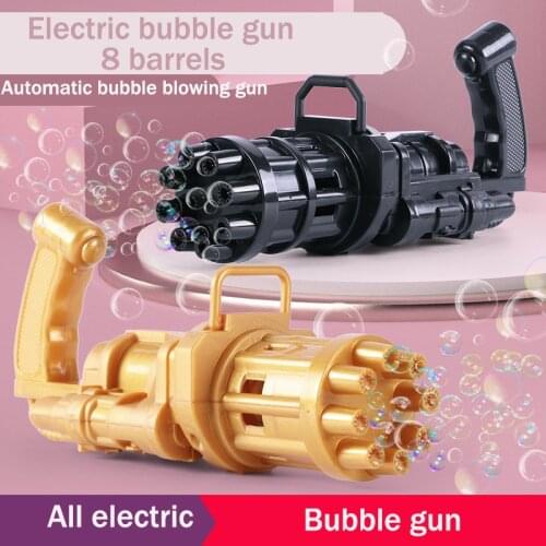 Automatic Gatling Bubble Soap Gun Toys Summer Water Bubble Machine For Children Toddlers Indoor Outdoor Wedding Bubble