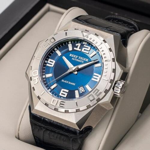 Reef Tiger/RT Luxury Brand Big Sport Watches Steel Case Automatic Watches Waterproof Dive Watches Relogio Masculin RGA6903