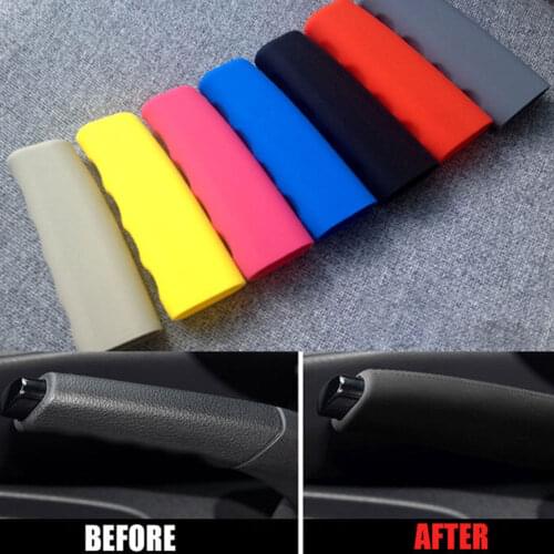 Universal Silicone Handbrake Covers Nonslip Hand Brake Cover Case Gear Knob Sleeve Protector Car Decor for Mustang Alfa Romeo