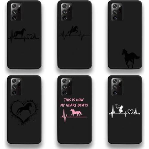 Horse Pony Horse Heartbeat Phone Case For Samsung Galaxy Note20 ultra 7 8 9 10 Plus lite M51 M21 M31S J8 2018 Prime
