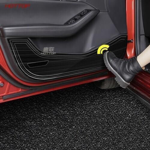 Stainless Steel Black drawing Protector Side Edge Protection Pad Protected Antikick Door Mats Cover for Mazda 3 axela CX-30 2020