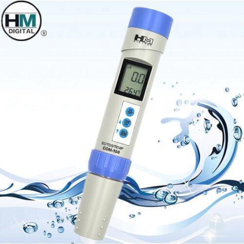 HM Digital COM-100 EC TDS Meter Temperature Tester Waterproof With Automatic Calibration And Data Hold Measurement Tool 40% Off