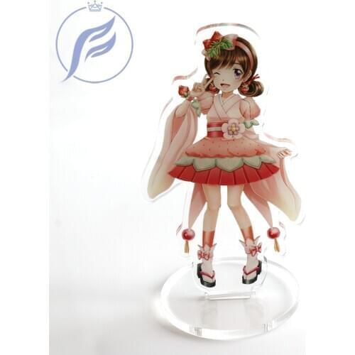 FANGQINGMAO 7CM Customized Printed Charm Custom Acrylic Keychain Stand