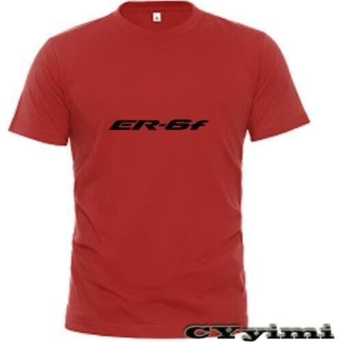 For KAWASAKI ER-6F ER6F T Shirt Men New LOGO T-shirt 100% Cotton Summer Short Sleeve Round Neck Tees Male