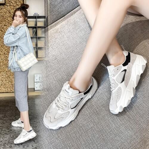 Hot Womens Sneakers 2020 Fashion Women Chunky Sneakers Shoes Platform White Sports Casual Women Shoe Zapatos De Mujer 033200