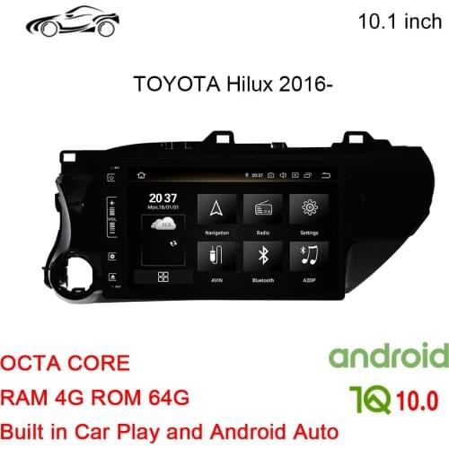 HILUX GPS ANDROID CAR GPS FOR TOYOTA Hilux 10.1 inch CAR STEREO ANDROID 10 4G+64G 8core Head unit Car Multimedia NAVIGATION CUSP