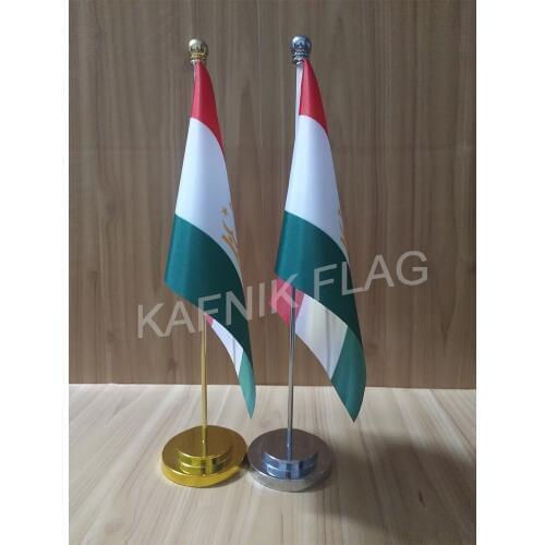 KAFNIK,Slovenia Office table desk flag with gold or silver metal flagpole base 14*21cm country flag free shipping
