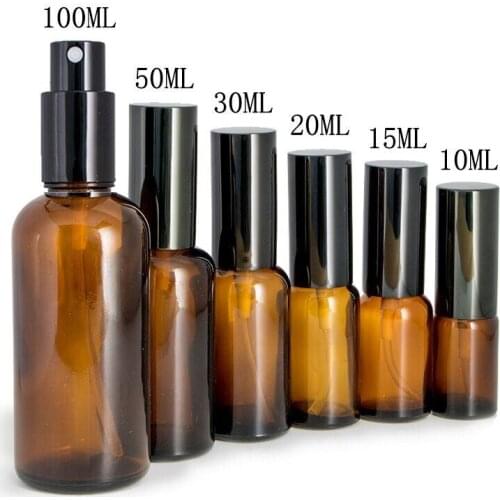 24pcs 5-100ml Refillable Portable Essential Oil Liquid Sprayer Atomizer Makeup Spray Bottle Perfume Glass Refillable Bottles