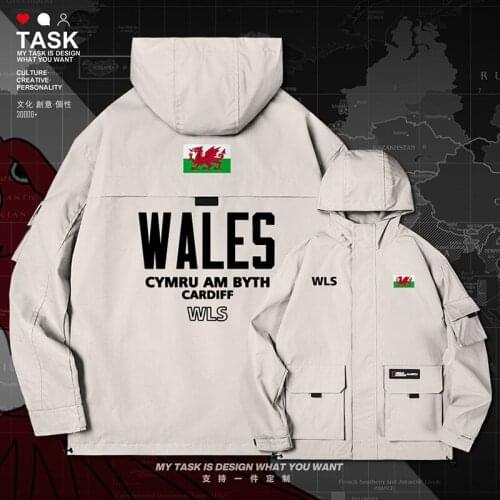 Wales Cymru Welsh WLS UK men jacket hooded nation flag chaquetas hombre fashion jackets casual windbreaker new clothes autumn