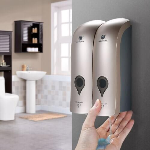 Wall Mounted Manual Soap Dispenser Foam Handwashing Fluid Soap Dispenser Bathroom Shower Gel Liquid Shampoo Dispenser Holder