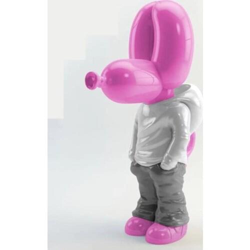 2021 New Arrival Balloon Dog Statue Resin Animal Sculpture Home Decoration Gentle Dogs Resin Craft Office Decor Christmas Gifts