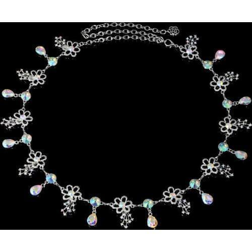 New Arrival Wholesale Bellydance Chain Belt Bling Bling Flower Rhinestone Decorated Costume Accessory Free Shipping