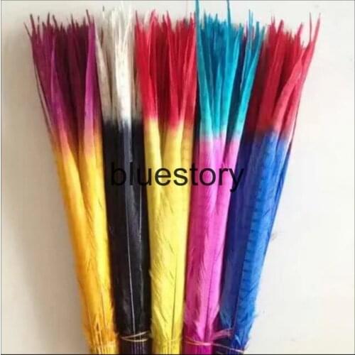 New style double color 40-55cm ringneck Pheasant Tail Feather for home /wedding decoration