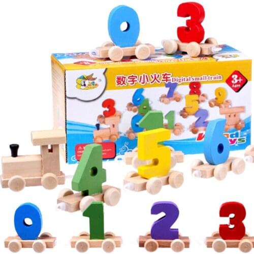 Learning Education Toys Wooden Digital Train Montessori Math Toys Game For Children Girls Countable Material Brinquedos