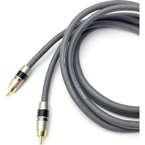 A Pair M850sw Single Crystal Copper Audiophile RCA Audio Cable Signal Line Gold Plated Connector Subwoofer