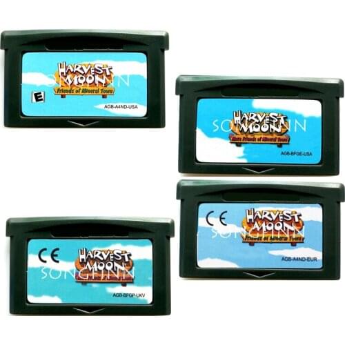 Harvest Moon Series More Friends of Mineral Town for 32 Bit Video Game Cartridge Console Card Handheld Player US EU