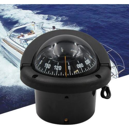 Pivoting Nautical Compass Car Marine Guide Ball with Magnetic Declination Adjustment