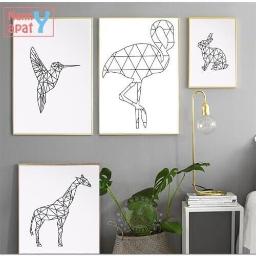 Home Decor Prints Painting Abstract Geometric Animals Nordic Pictures Wall Art Modular Canvas Posters Modern Home Decoration