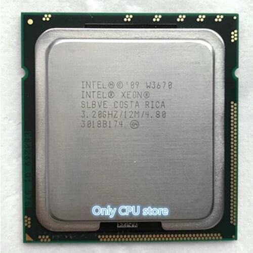 Free shipping Intel Xeon W3670 3.2-3.46 GHz 12M 6 Core 12 thread LGA 1366 X58=i7-970 Processor