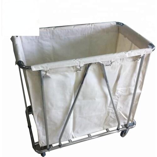 4 Wheel Rolling Hand Hotel Cart Canvas Trolley For Sale