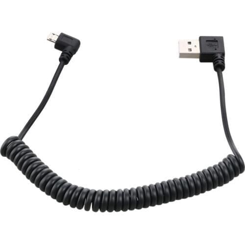 1pc Cable Spring Practical 1.5m Spiral Coiled Bend Charging Cable Charging Wire Micro USB Cable Data Cable