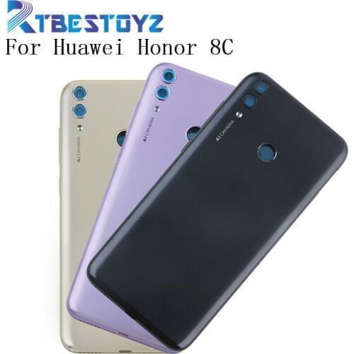 RTBESTOYZ 6.26'' Battery Door Back Cover Housing Case For Huawei Honor 8C With Camera Lens+Power Volume Buttons