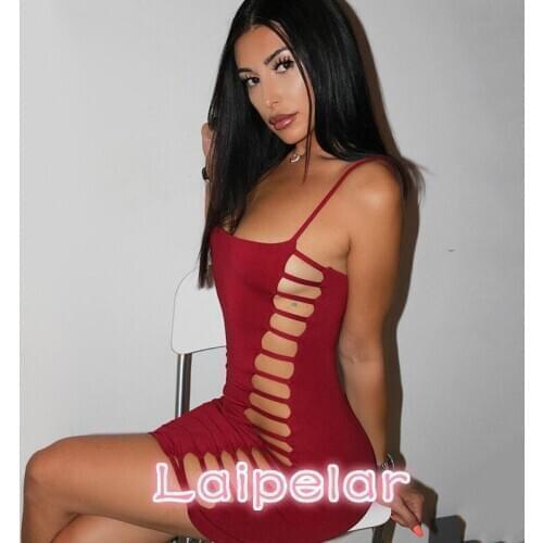 Sexy Side Hollow Out Bodycon Bandage Dress Party Dresses Spaghetti Strapless Mini Dress Women Summer Dress Vestidos