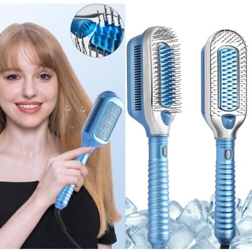 Corrugation Curling Iron Hair Curler Comb Hair Straightener Flat Irons Straightening Brush Hot Heating Straightening Hair Brus